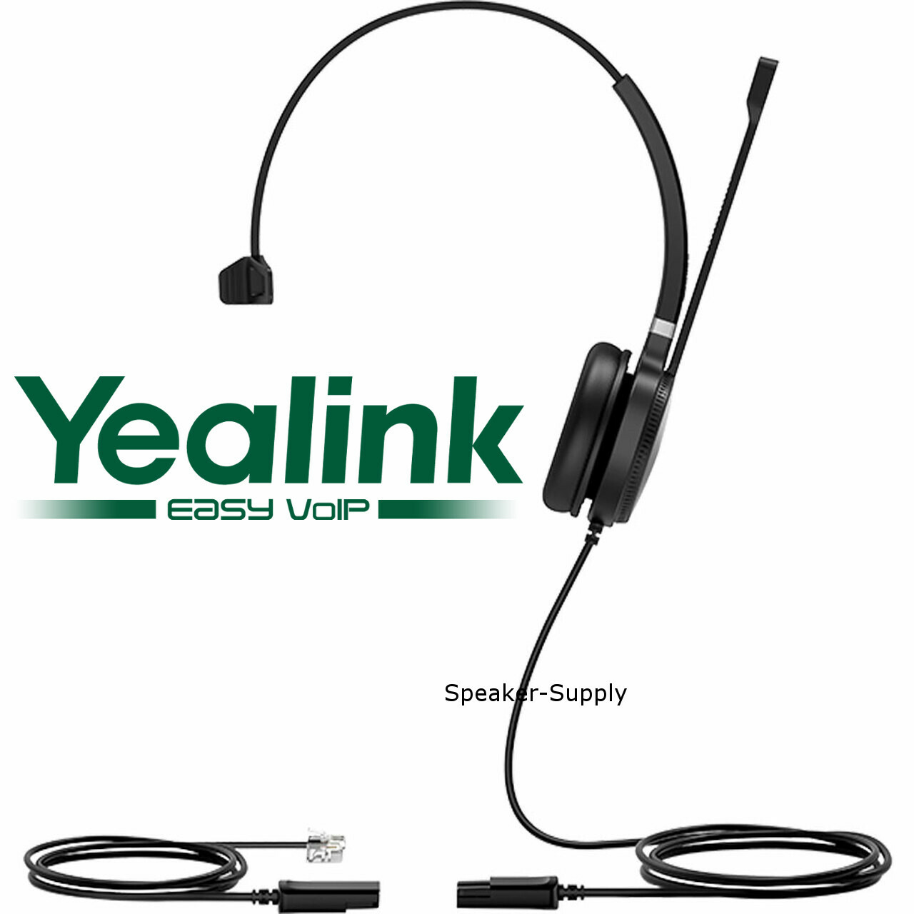 Yealink YHS36 Mono Wired Headset for IP Phones with QD to RJ Port Single