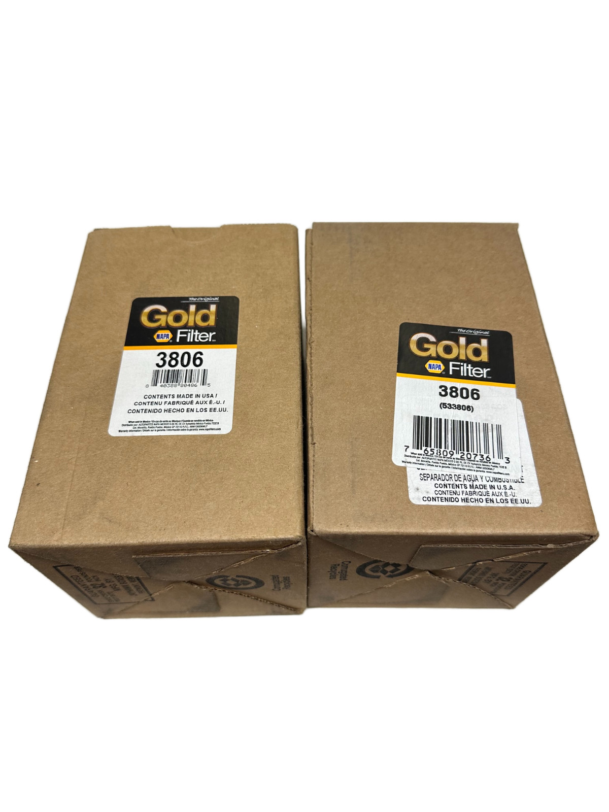 Napa 3806 Gold Fuel Filter (LOT OF 2) 🔥 Fast Shipping 🔥