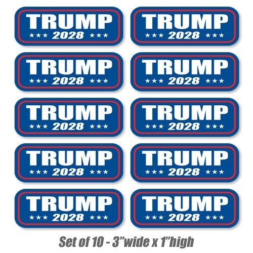 Trump 2028 stickers American President election hard hat sticker phone 10 pack