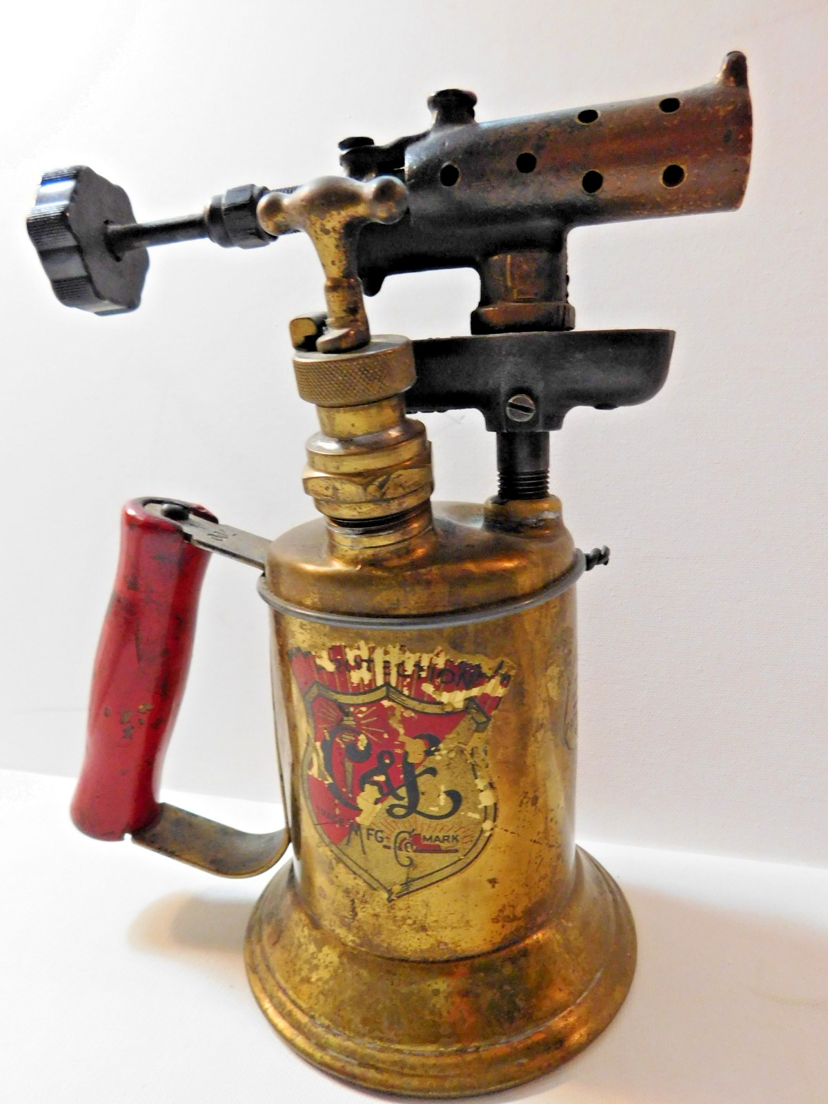 Vintage 1921 Clayton & Lambert 700A Brass Blowtorch Industrial Steampunk Decor