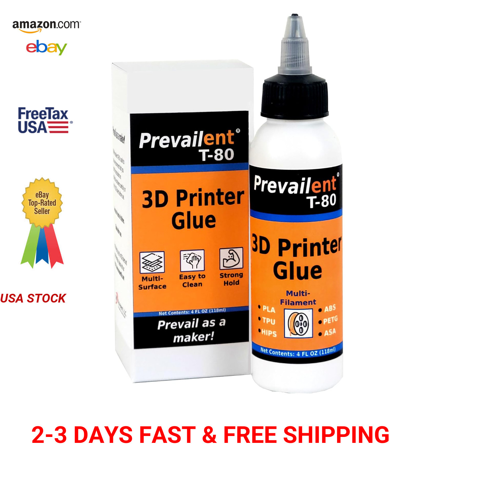 3D Printer Bed Adhesive for PLA PETG ABS TPU Bed Glue for Multiple Build Plates