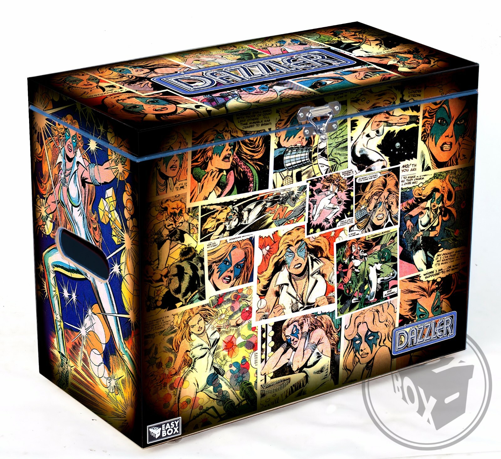 Large Comic Book Hard Storage Box Chest MDF Dazzler  - Classic