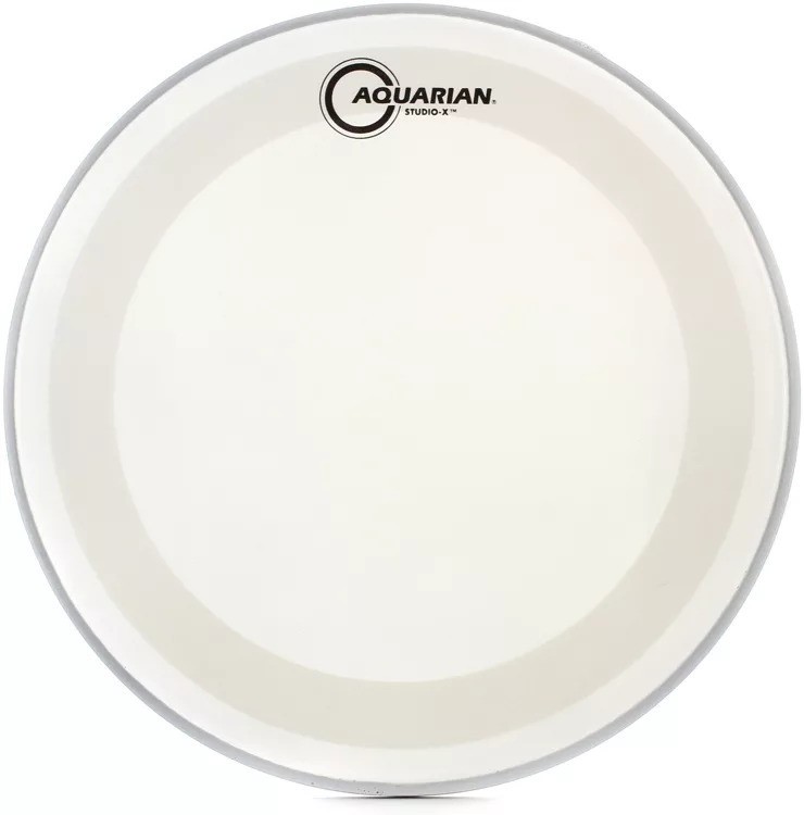 Aquarian Studio-X White Texture Coated Drumhead with X Ring - 16"