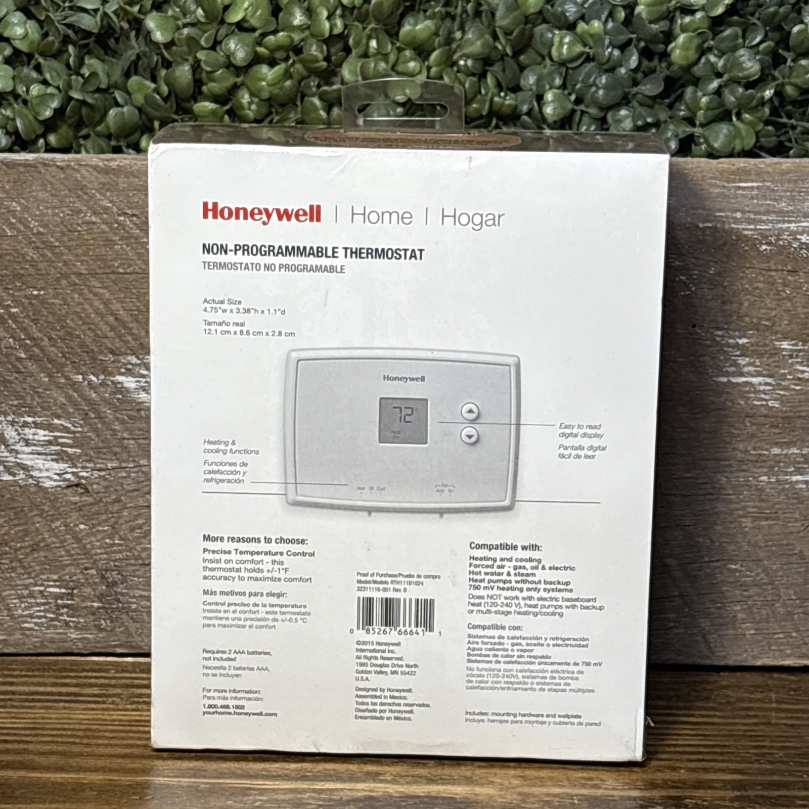 Honeywell RTH111B Digital Thermostat White Non-Programmable