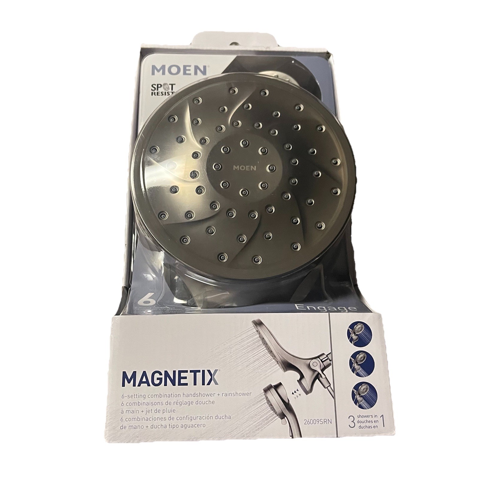 Moen 26009 Engage 2.5 GPM Multi-Function Handshower and Chrome New Sealed