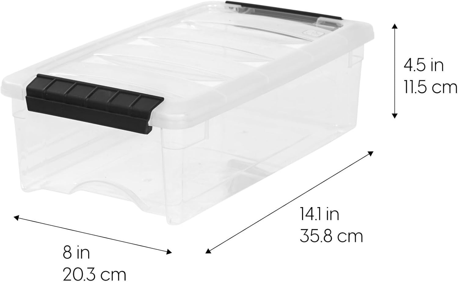 Effortless Organization with 6 Quart Transparent Stackable Storage Bins - 3 Pack