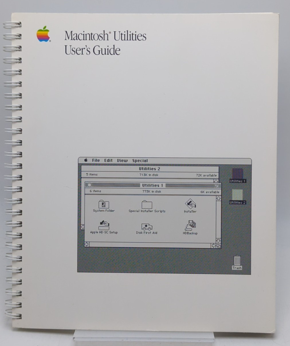 Apple Macintosh Utilities User's Guide 030-3283-A Vintage Computer Manual