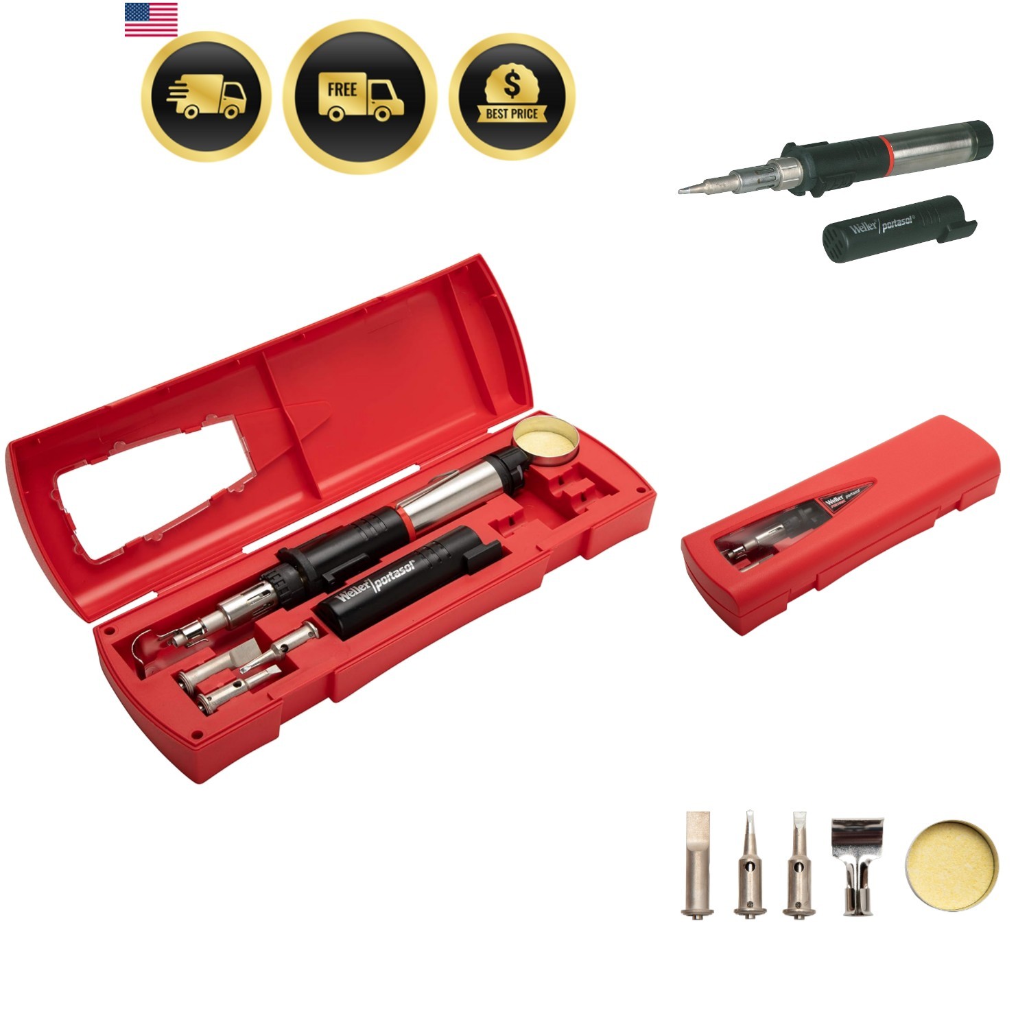 Super-Pro Self Igniting Cordless Butane Soldering Iron Kit |