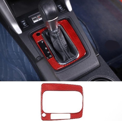 Carbon Fiber Gear Shift Panel Trim Cover Compatible with Forester 2 Color: Red