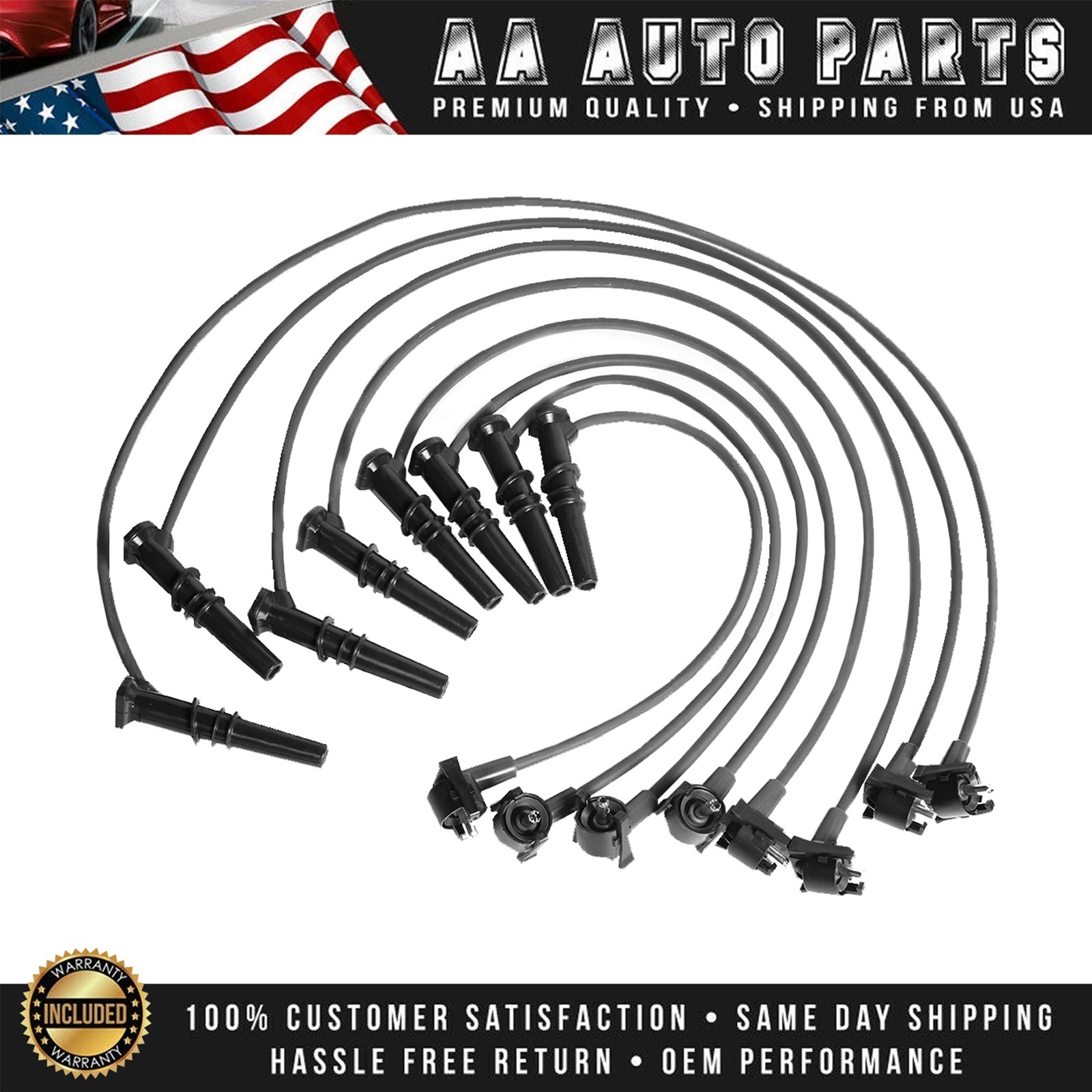 8mm Spark Plug Wireset for 1997-2000 Ford Expedition 4.6L V8 WR5934 F8PZ12259LA