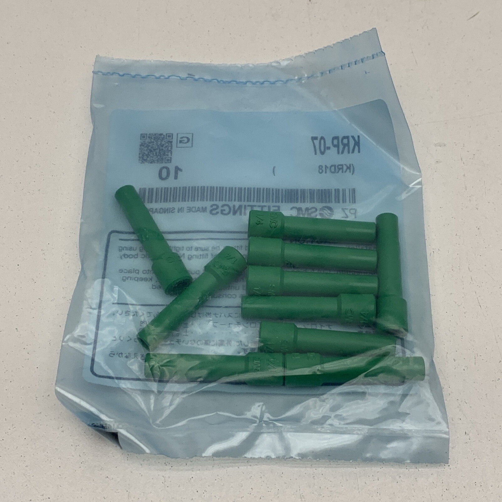 (10-Pack) SMC KRP-07 1/4" BLANK PLUG for Flame Resistant One-Touch Fittings