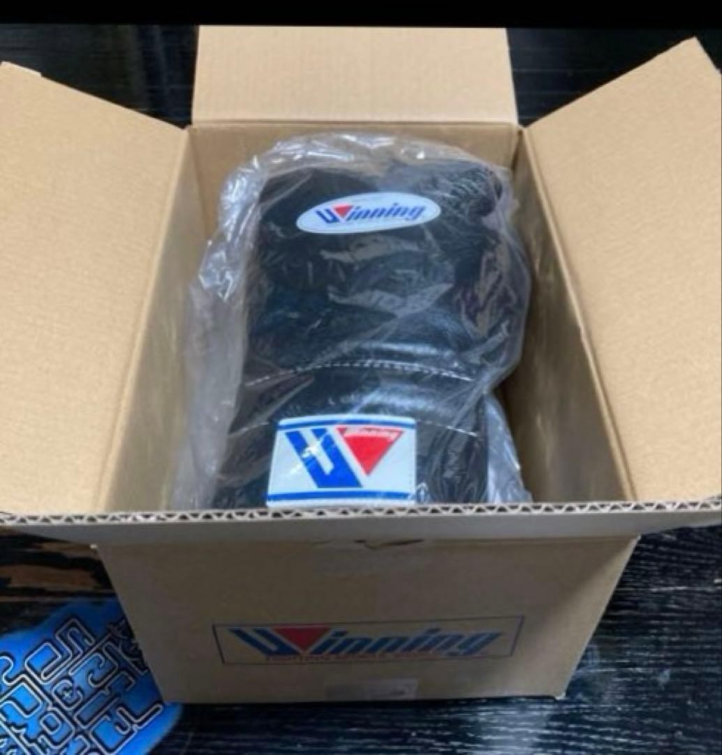 WINNING Boxing Gloves 14 oz MS-500 Black Lace Up String type Authentic Japan