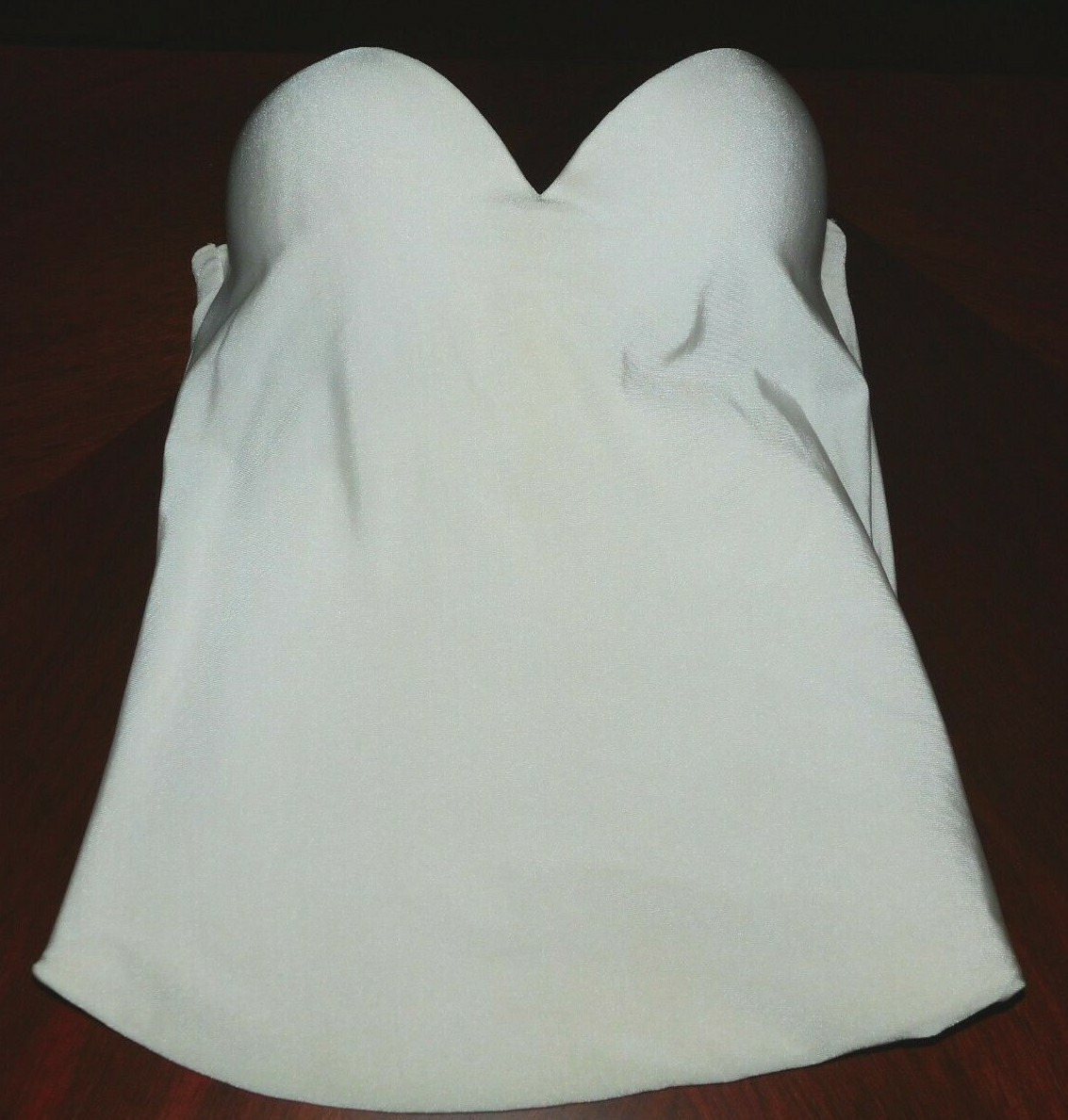 David's Bridal Seamless Corset Longline Bra White Strapless Padded Size 36A