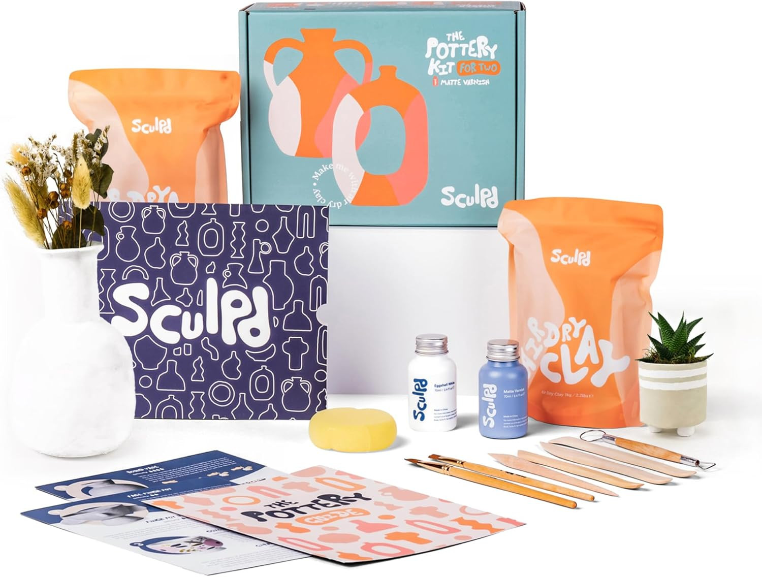 - the Original Pottery Kit for Adults - Includes Air Dry Clay for Adults, Sculpt