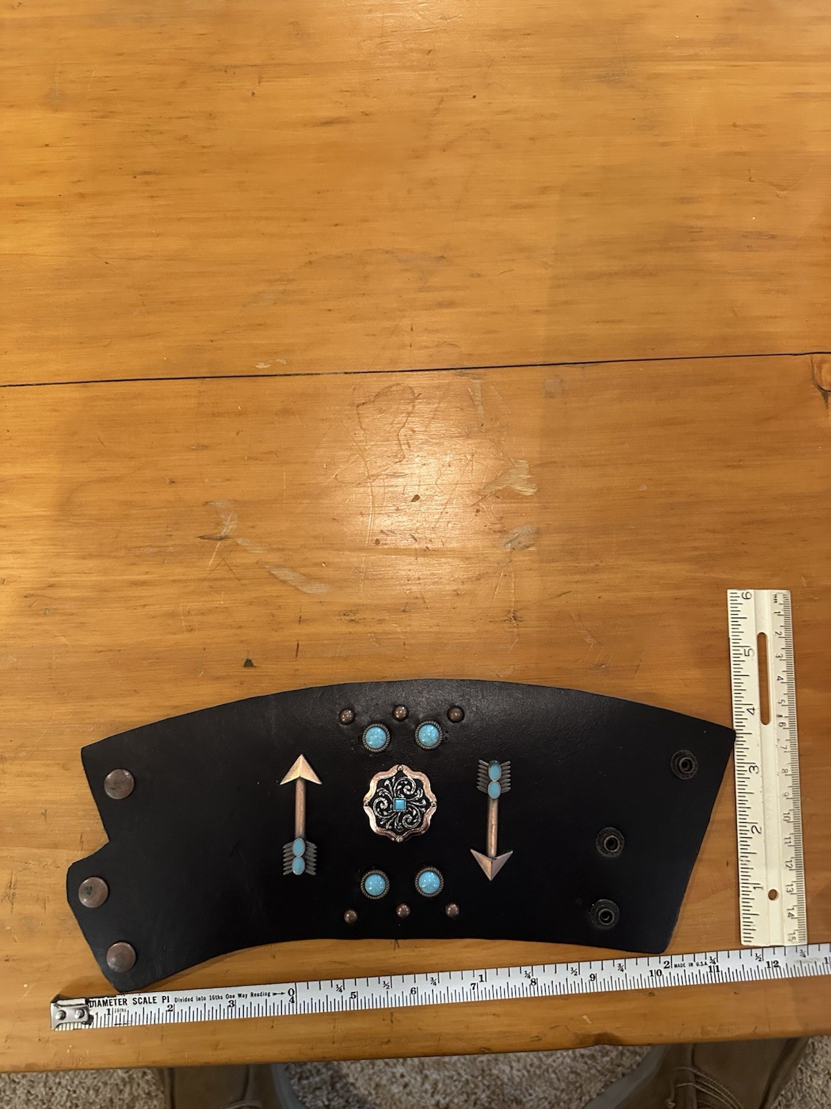 Custom Leather Half Gauntlet With Concho’s