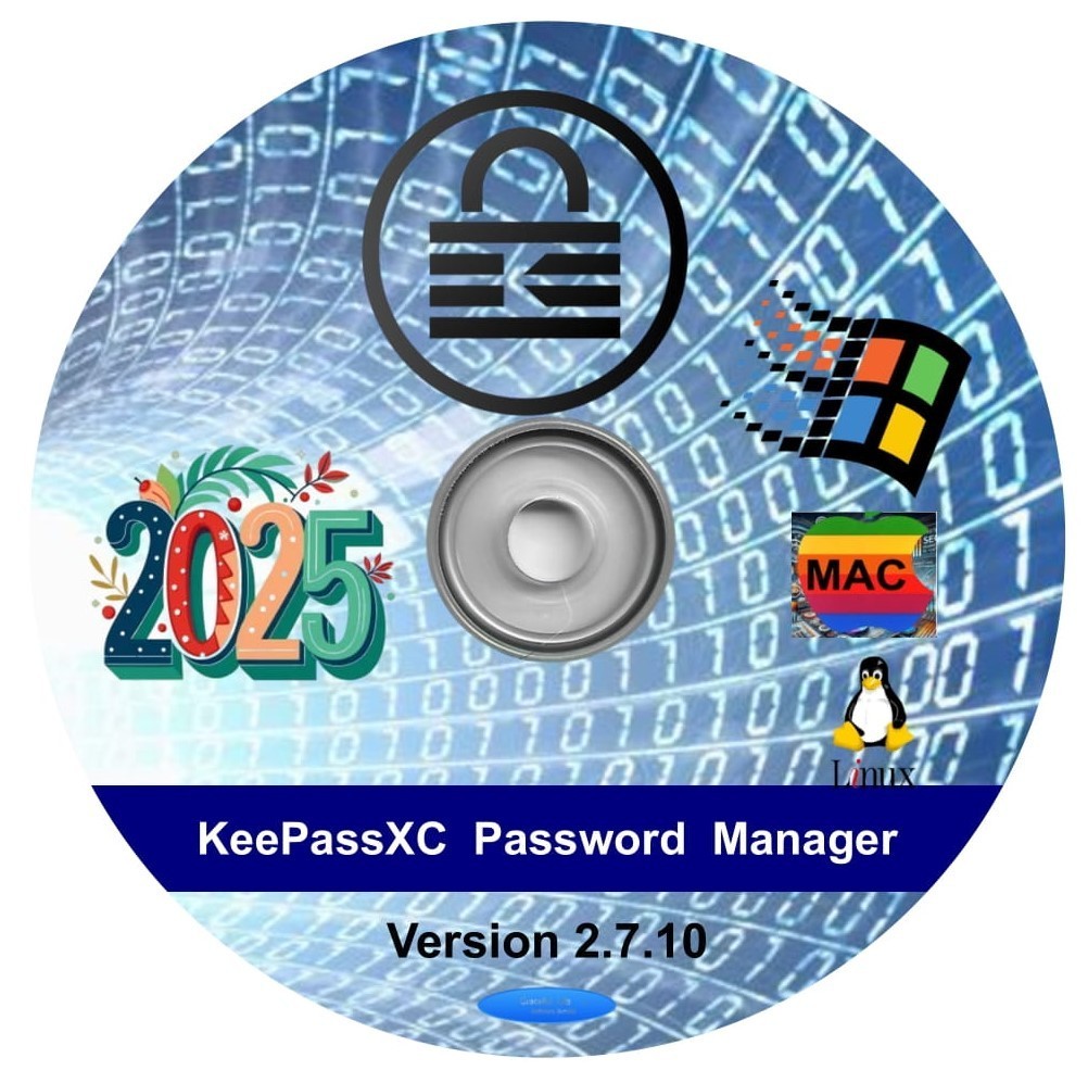KeePassXC 2025 Password Manager Software Version 2.7.10 ~ Windows  Mac OS
