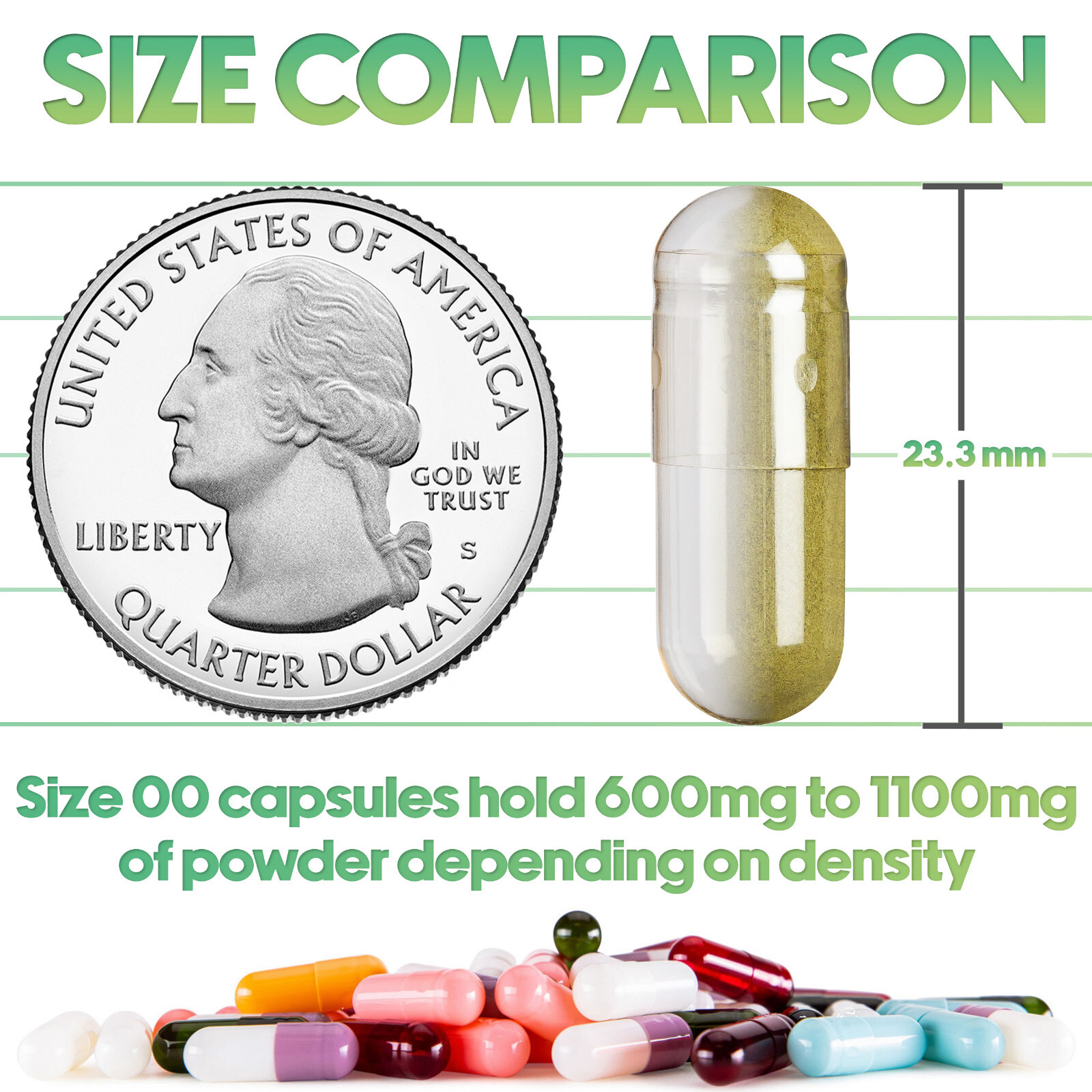 Capsules Express Size 00 Clear Veggie Capsules for Essential Oils Vegetable Pill