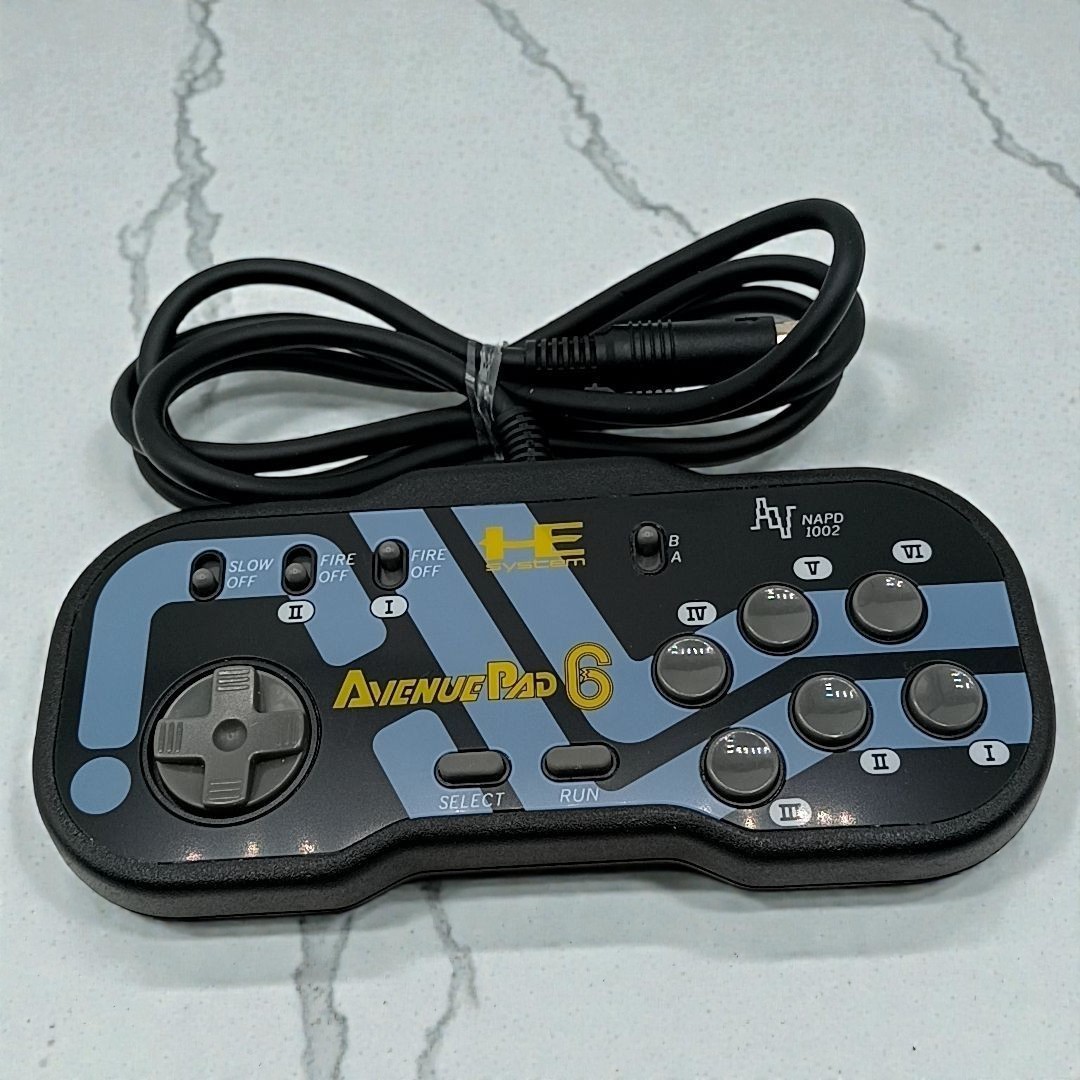 PC Engine Avenue Pad 6 Button Controller TurboGrafx-16 Used Good Working Japan