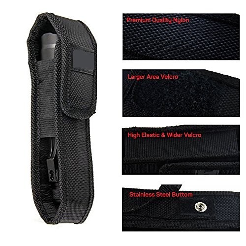 4-Pack Flashlight Holster Carry Case for 5"-7" Tactical LED Flashlights