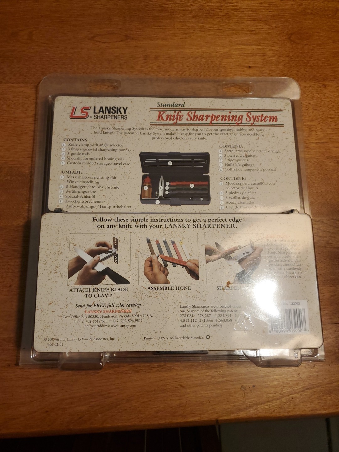 Lansky Knife Sharpening System Standard Precision 3-Stone With Mount - LKC03