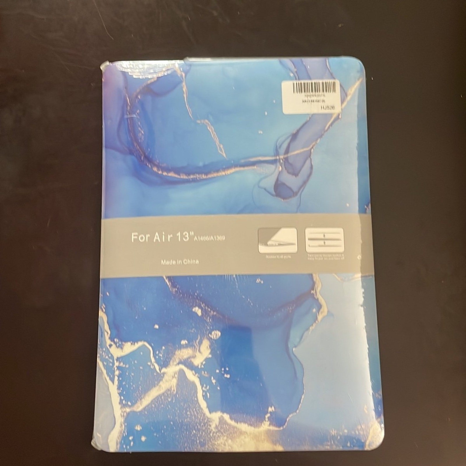 MacBook Air 13” blue watercolor design hardshell case