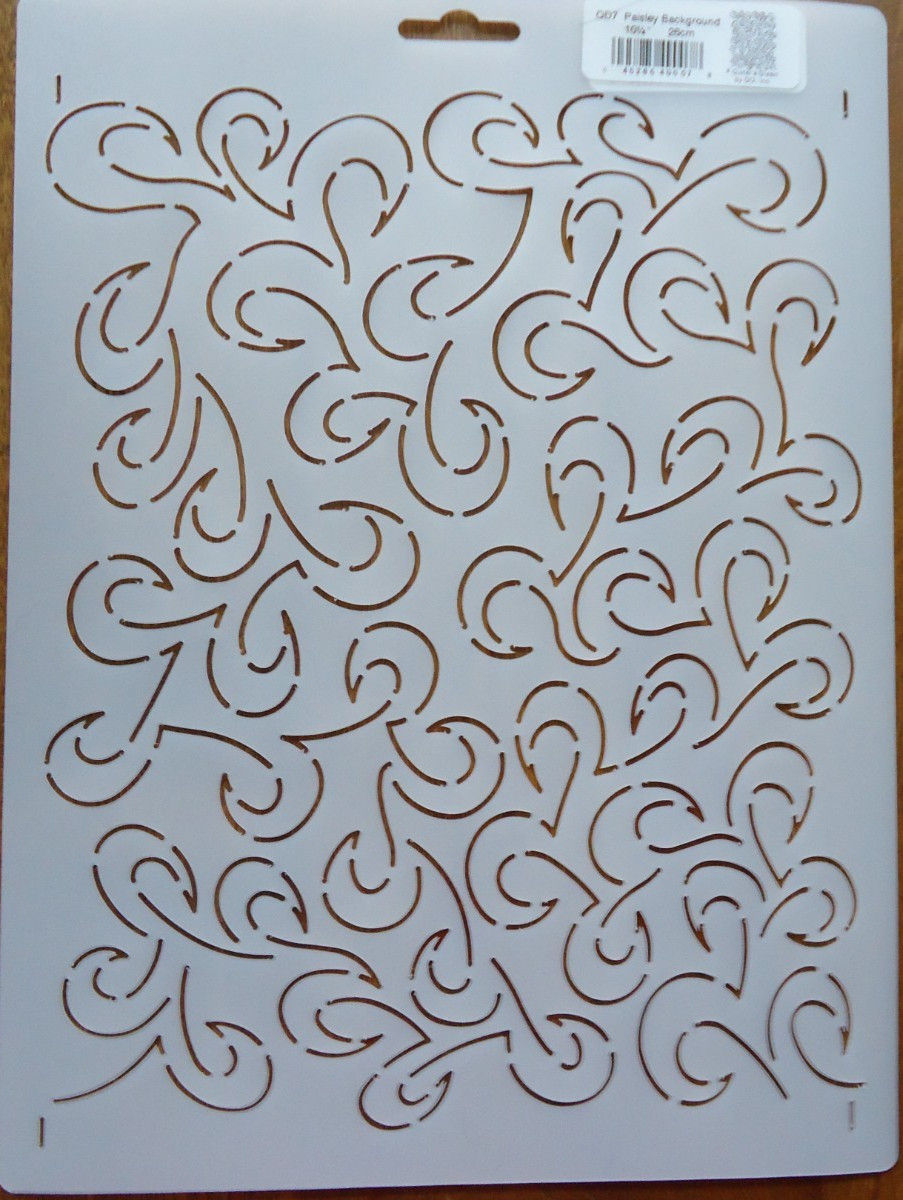 Stencil Quilting Paisley Background 10 1/4" 26cm  QC QD7 sew quilt stitch CL