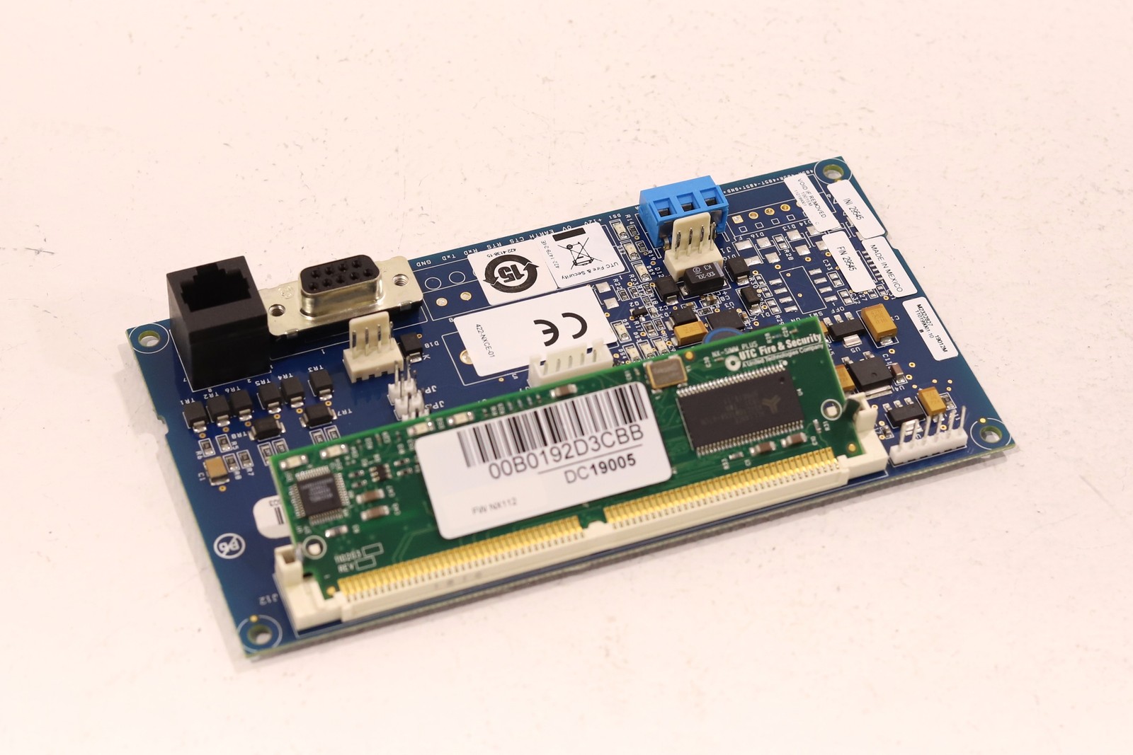UTC RJ45 DB9 Fire & Security Card P/N: 422-NXCE-01 Tested Working