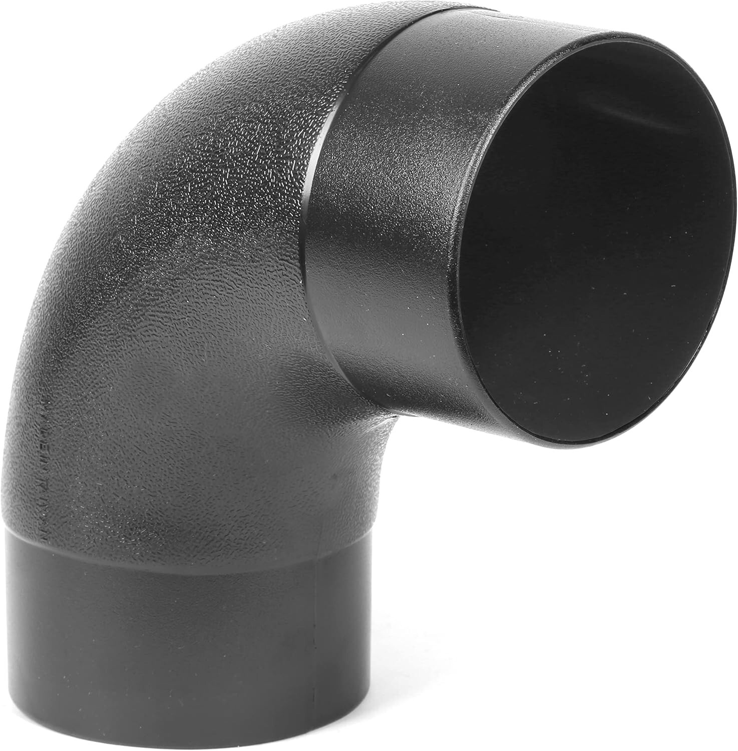 4 In. Elbow Connection Adapter for Dust Collection Systems Black