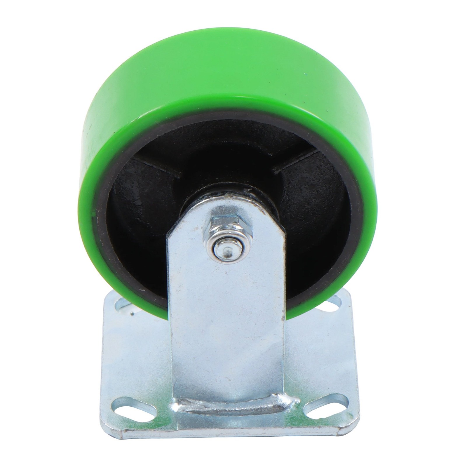 Heavy Duty 5" × 2" Caster Wheels Green Polyurethane Straight Wheels 1000Lbs