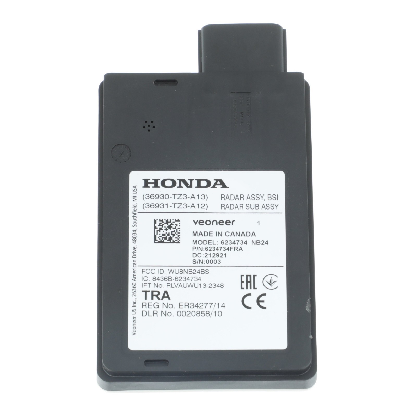 Genuine Acura Radar Assembly R 36931-TZ3-A12
