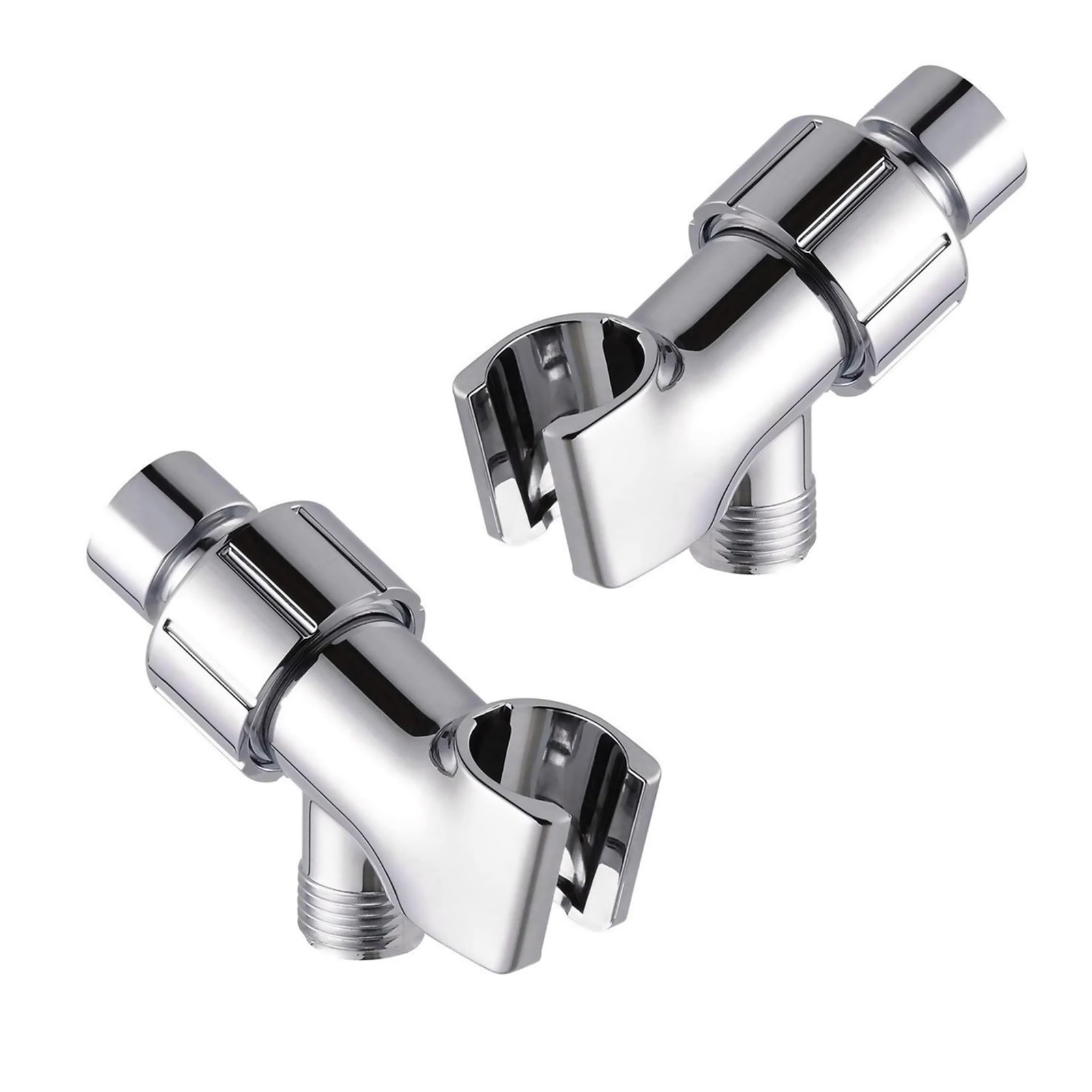 No Tools Needed Shower Arm Bracket, 360° Adjustable Ball Joint, 2pc Set (2pcs)