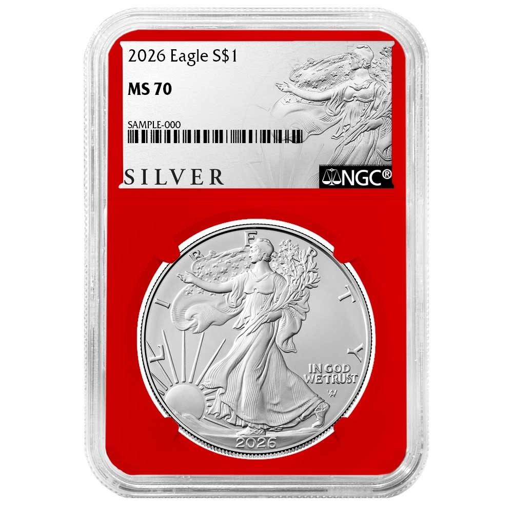 2026 $1 American Silver Eagle NGC MS70 ALS Label Red Core