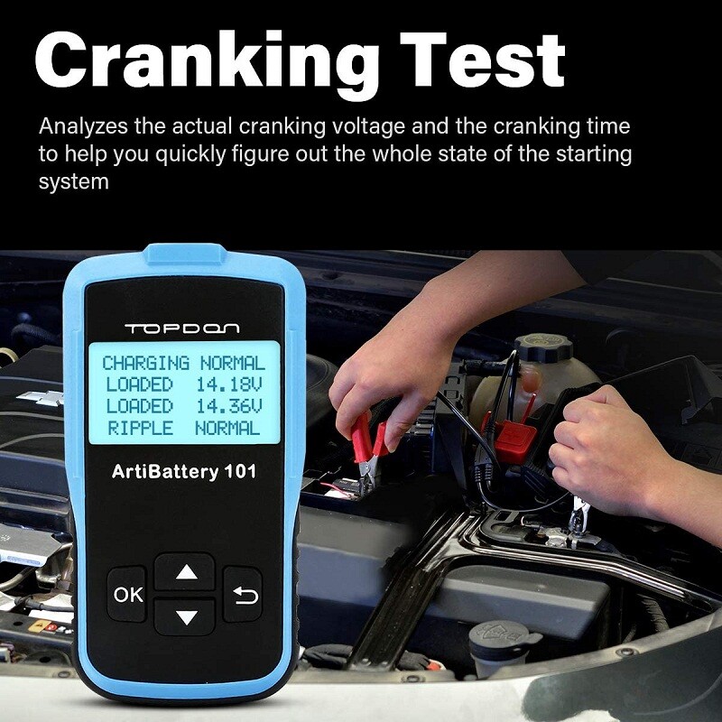 🔥TOPDON AB101 12V Car Load Battery Tester Digital Analyzer Tester LCD Screen