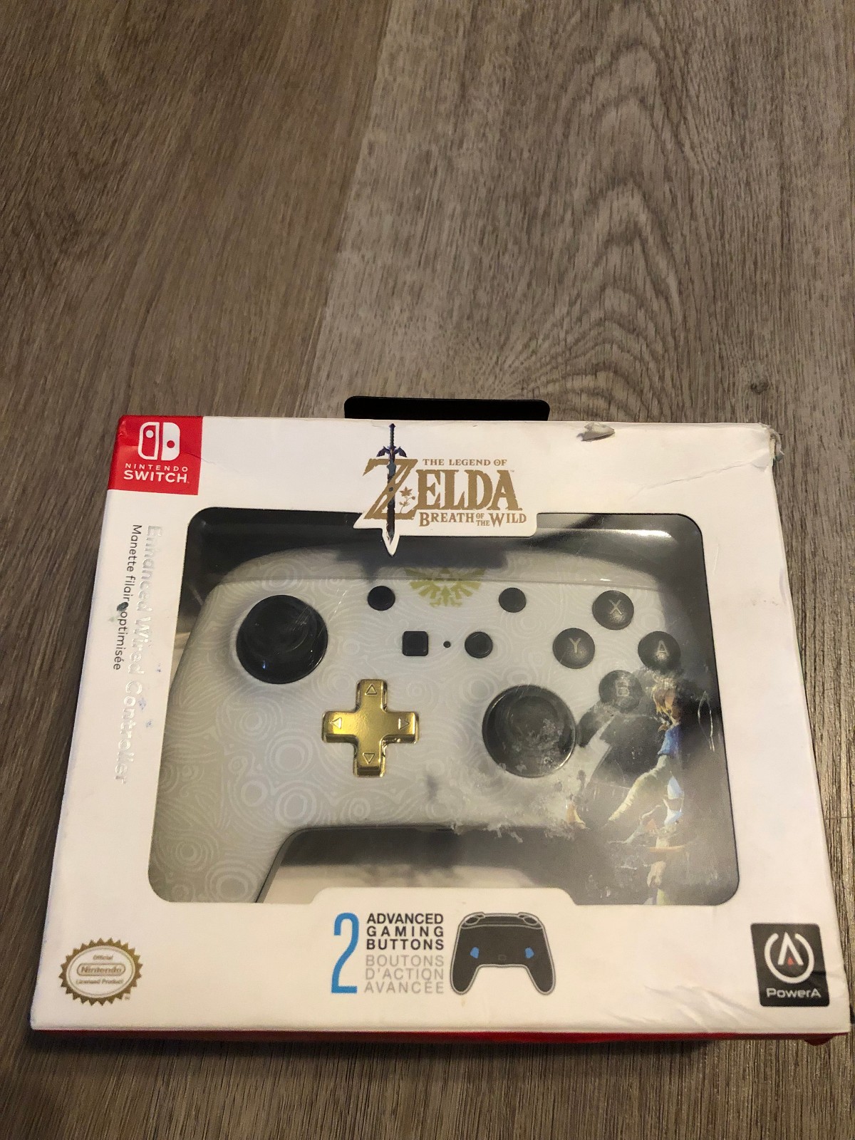 NEW PowerA ZELDA Breath of Wild LINK Nintendo Switch Enhanced Wired Controller