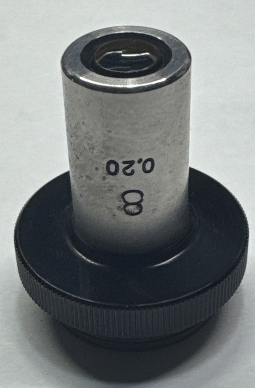 Carl Zeiss Microscope Lens Jena (8) .20 with Original Case