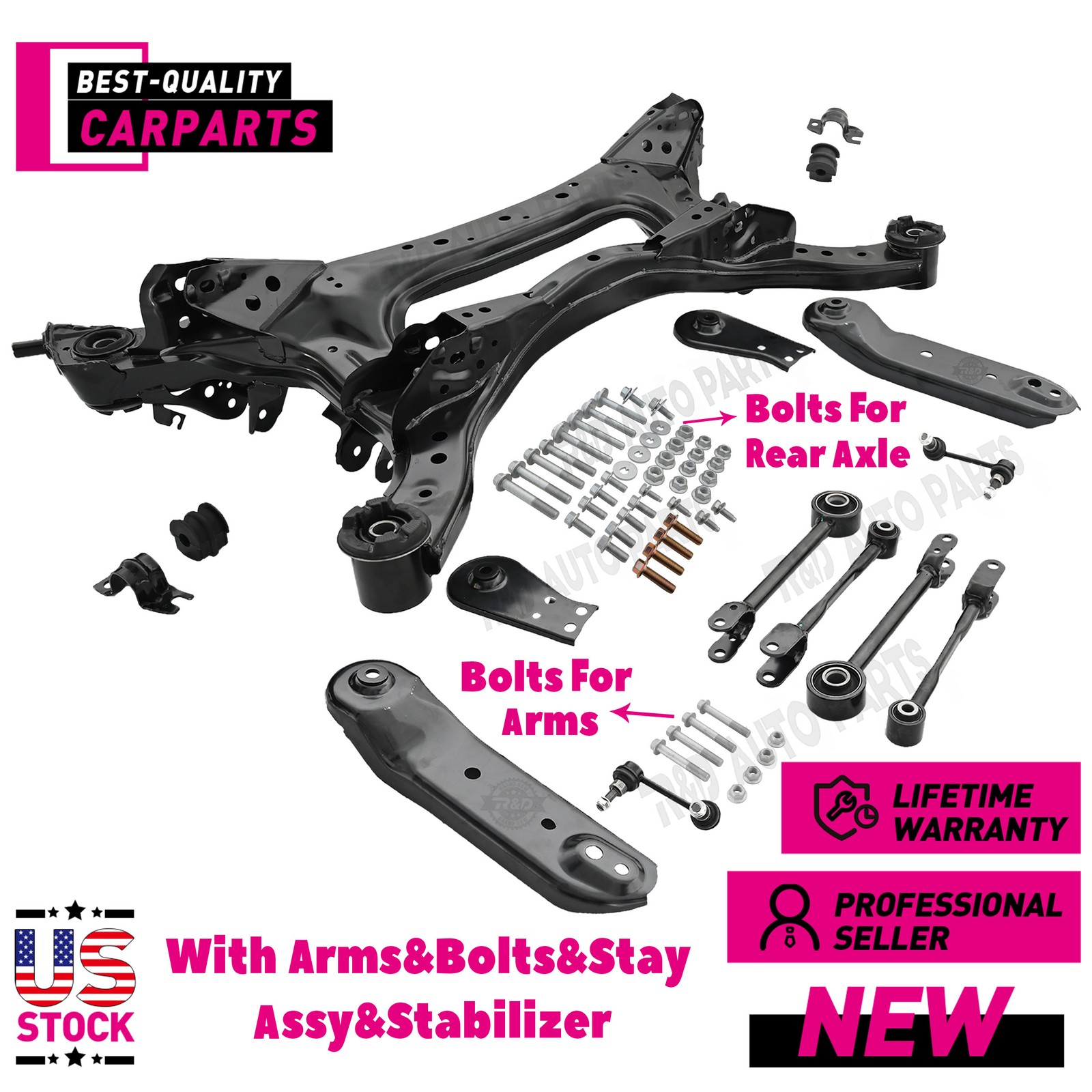 Rear Subframe Suspension Cradle Crossmember For Nissan Altima 2007-2012 W/Arms