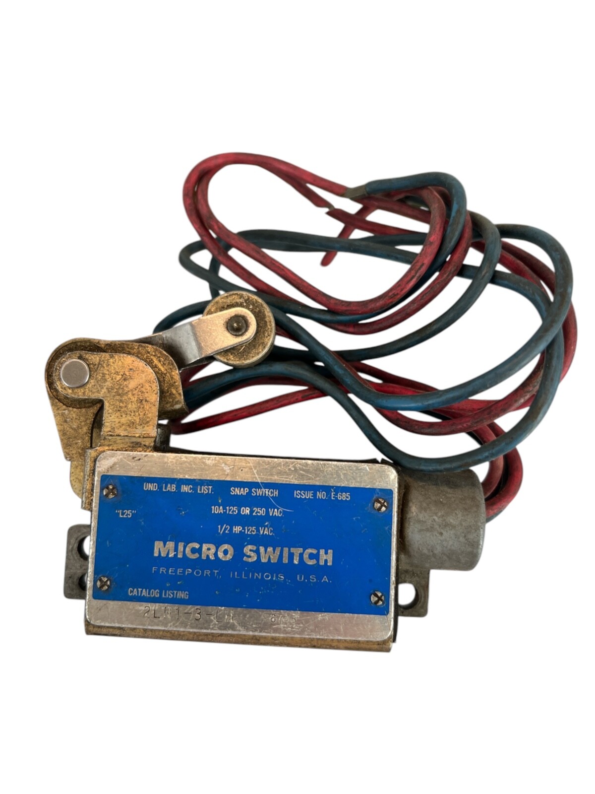 MICRO SWITCH  2LN1-3-LH  10A @ 125V-250V, USED