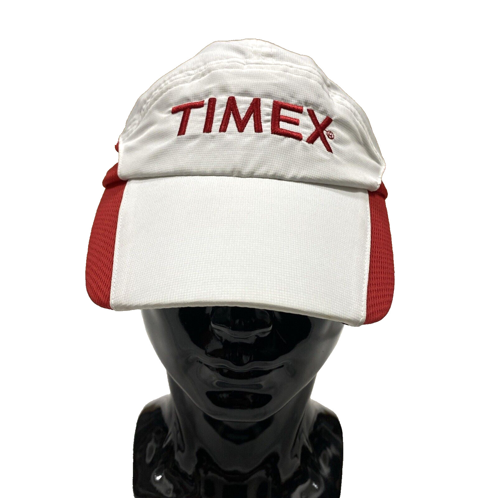 Timex Embroidered Logo Men's One Size Panel Hat Cap Clip-On Back White