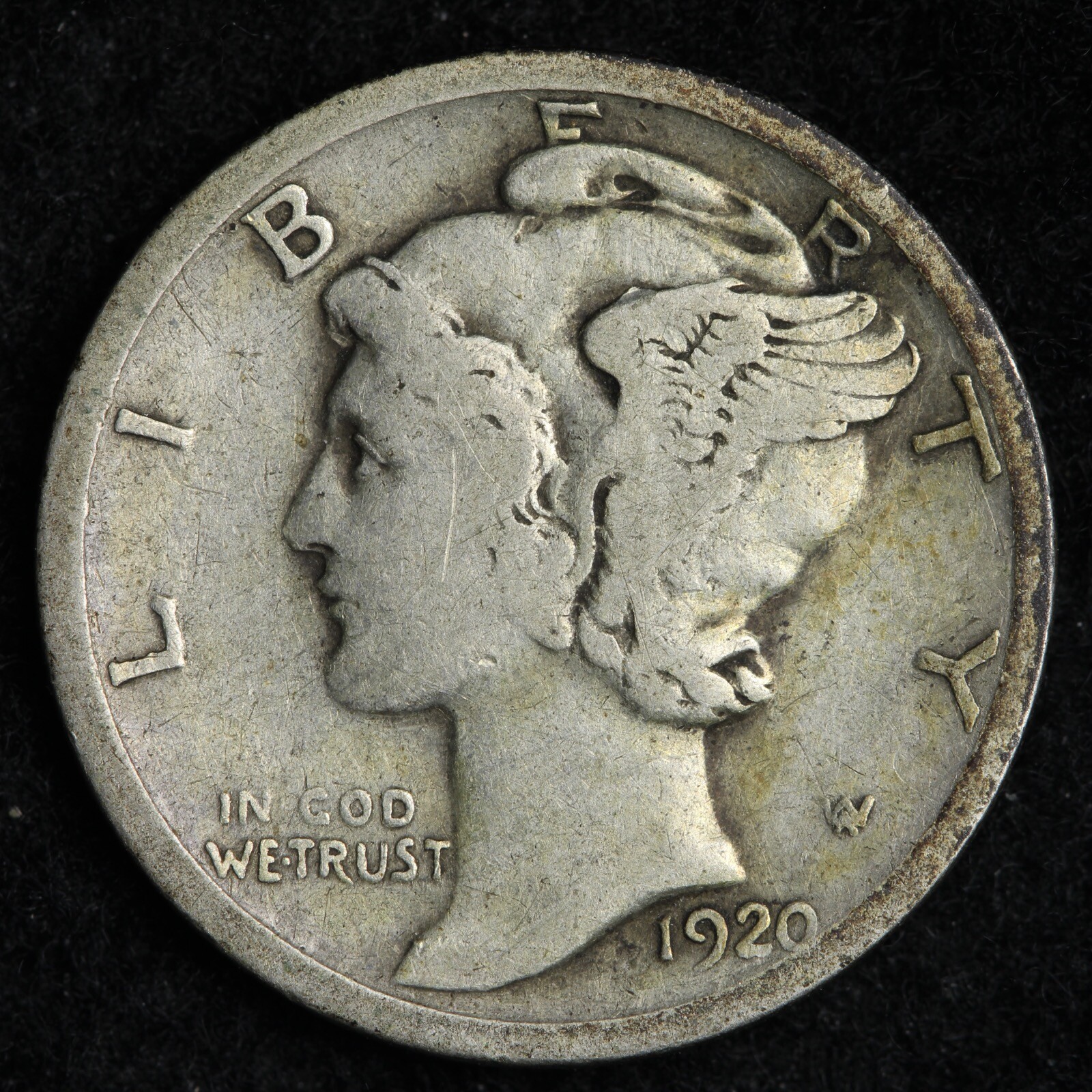 1920-D Mercury Silver Dime CHOICE FINE+ E246 TH