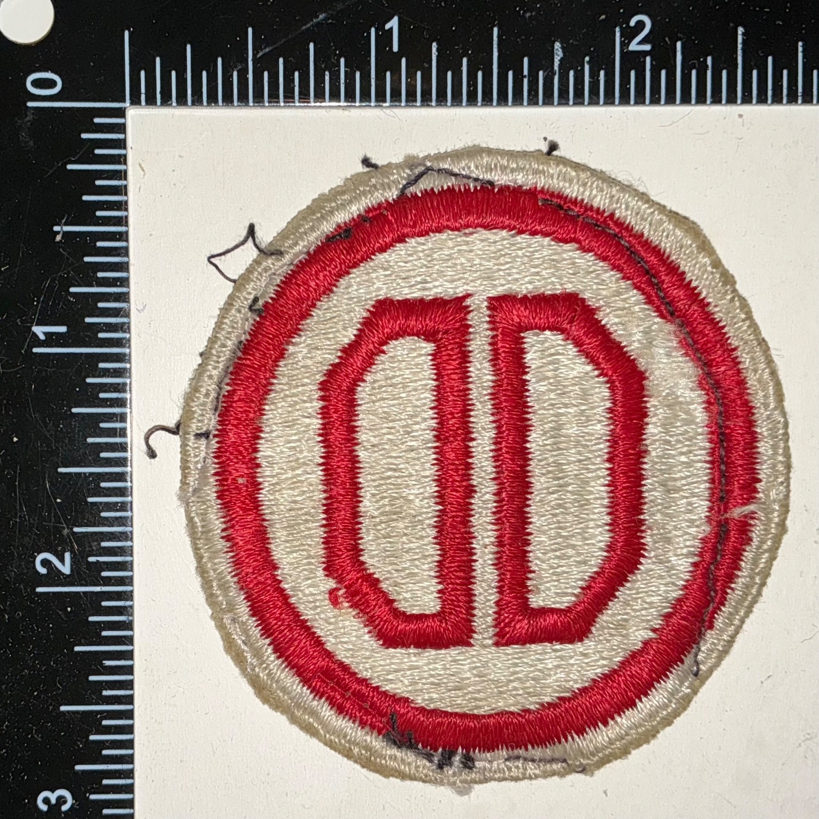 WWII US Army 31st Infantry Division WHITE EDGE WORN Patch