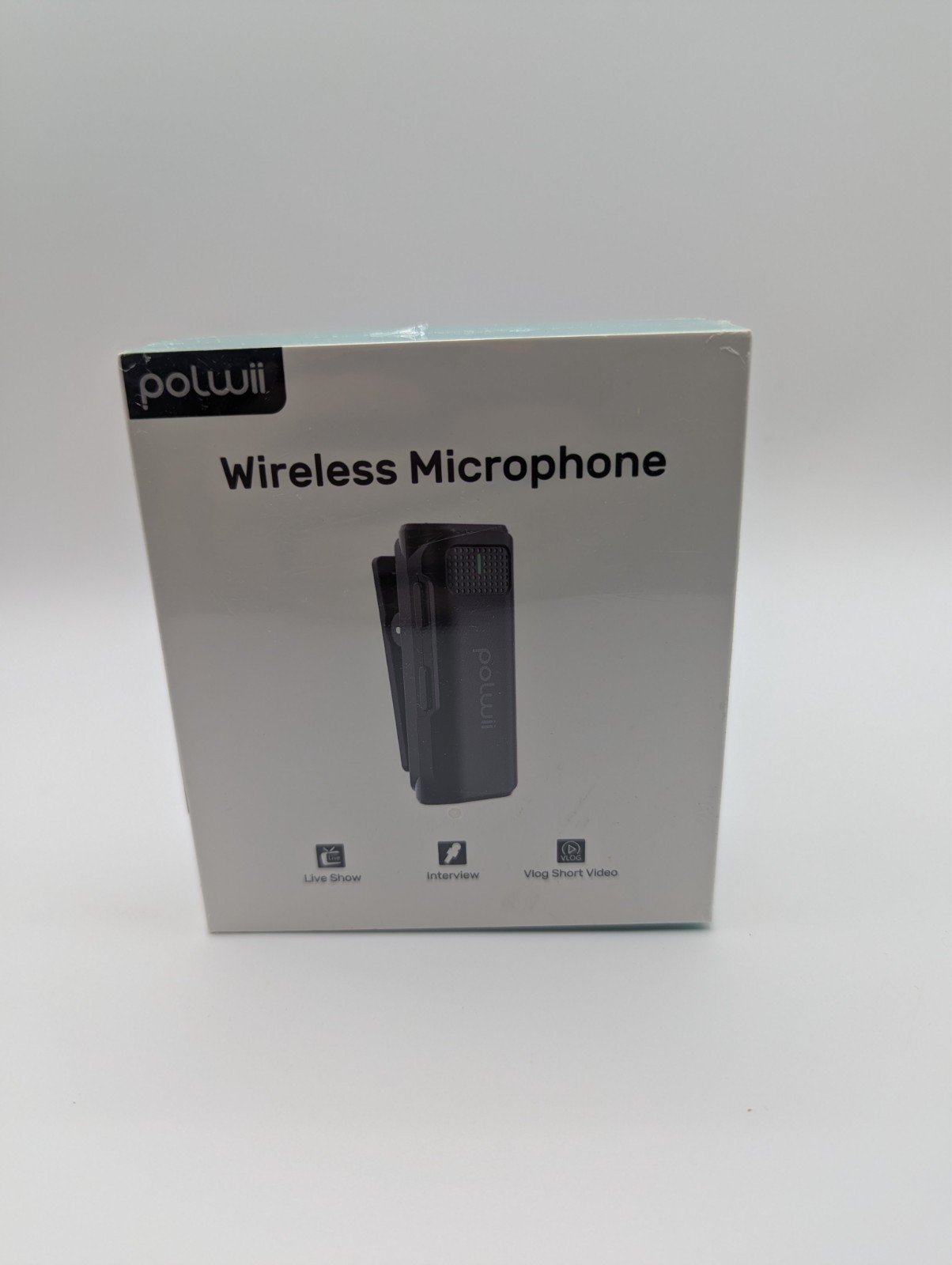 Polwii V8 Wireless Lavalier Microphone 2.4GHz Lightning Receiver NIB