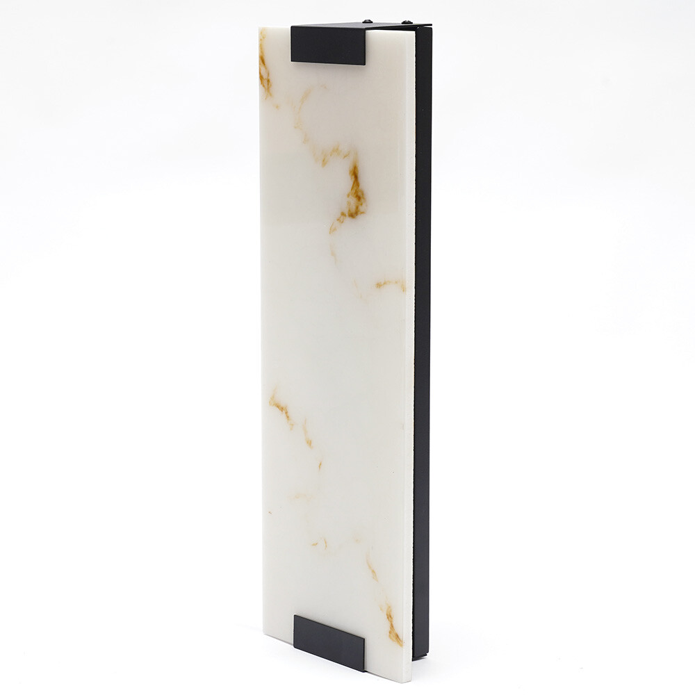Marble Wall Light Hand Carved Alabaster Rectangular Sconce LED Indoor Wall Lamp