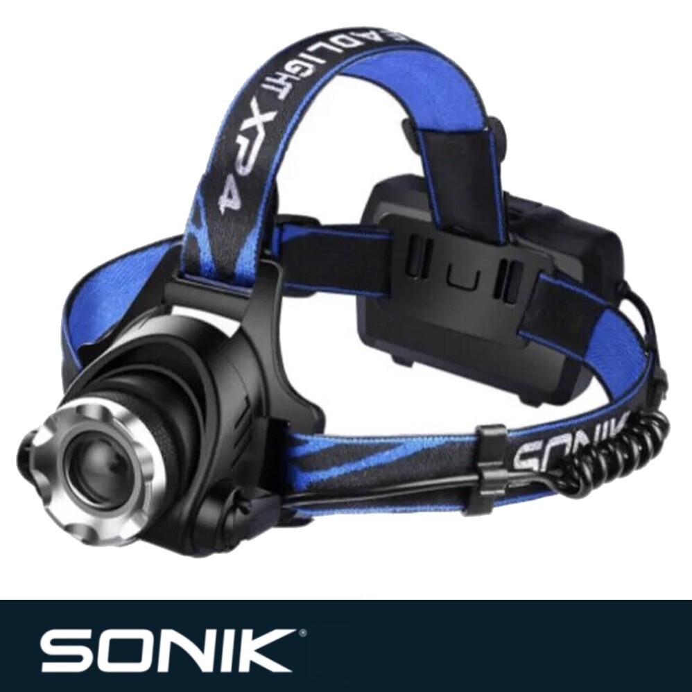 Sonik XP4 Headtorch Sea Fishing Coarse Carp Camping USB Rechargeable 300 Lumen