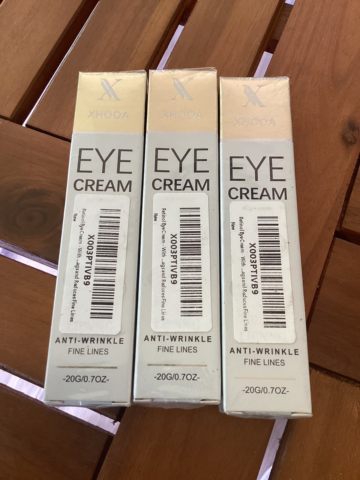 Xhooa Skin Firming Anti-Wrinkle Retinol Eye Cream -0.7 oz Lot Of 3 05/2026