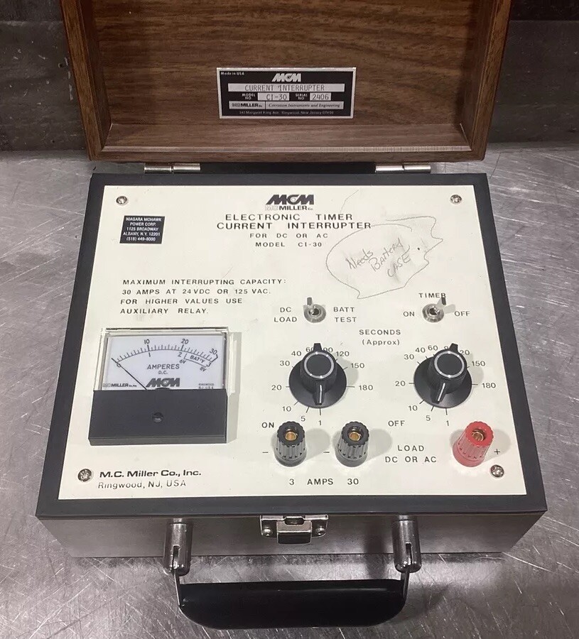 (1) MCM M.C. Miller Co. Inc. Current Interrupter CI-30 AC/DC Electronic Timer.