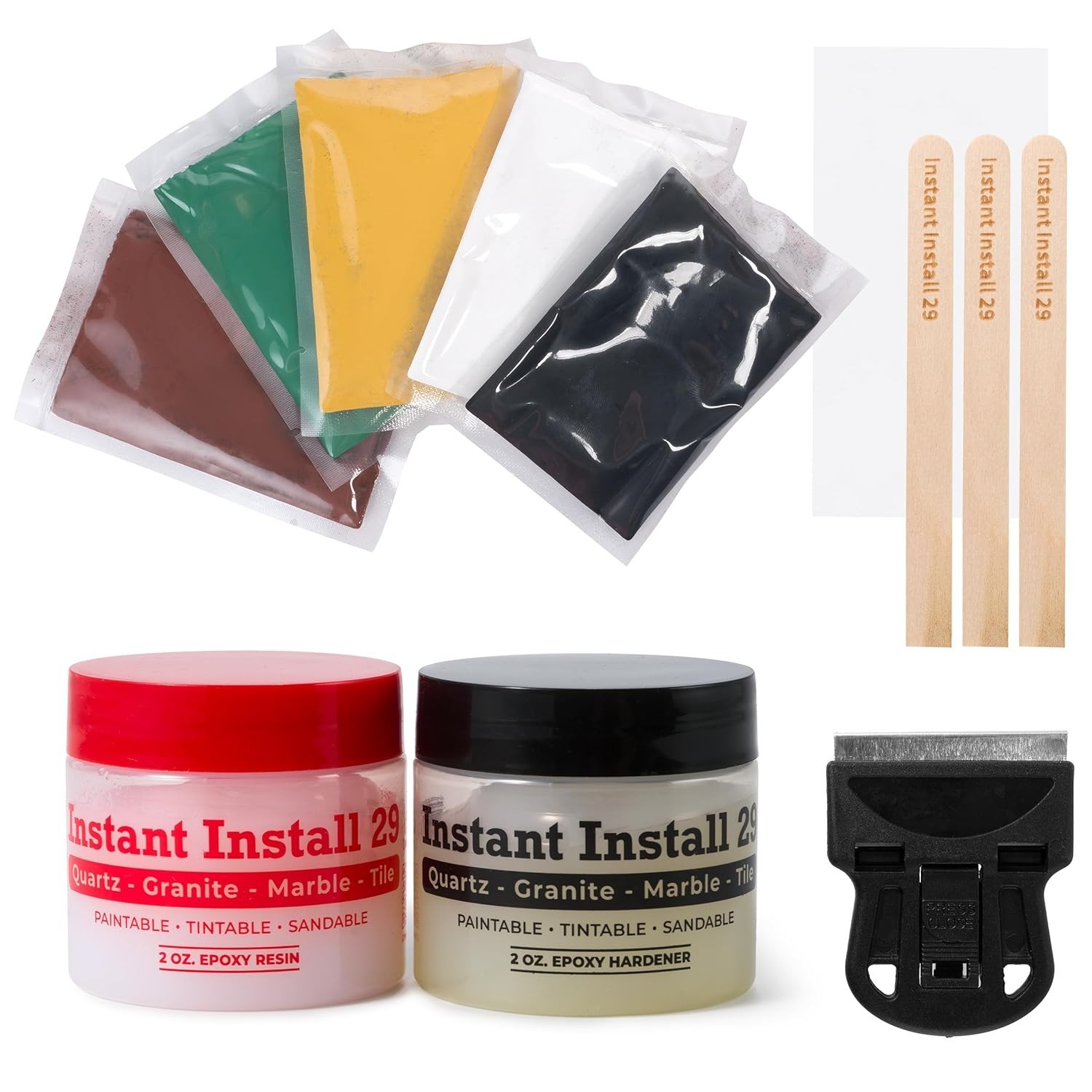 Instant Install 29 Complete - 4 oz Epoxy Permanent Repair Kit with EZ-Tint 10 g