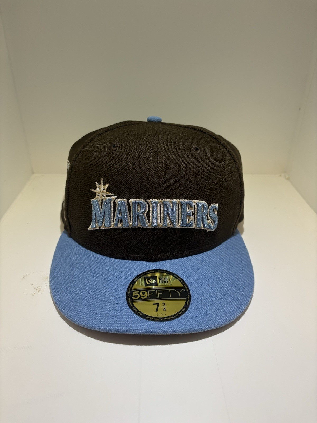 Seattle Mariners 30th Anniversary New Era 59fifty Fitted Hat 7-3/4 Brown Blue