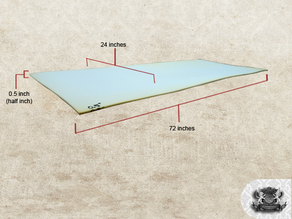 0.5" (half inch) x 24" x 72" Foam Sheet