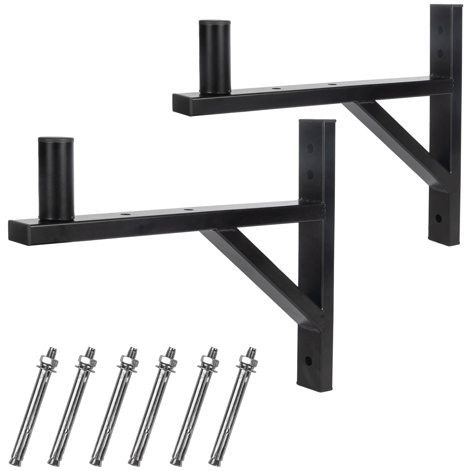 Heavy Duty Dual PA Speaker Wall 1.6 x 15.7 x 12.2 inches, Black