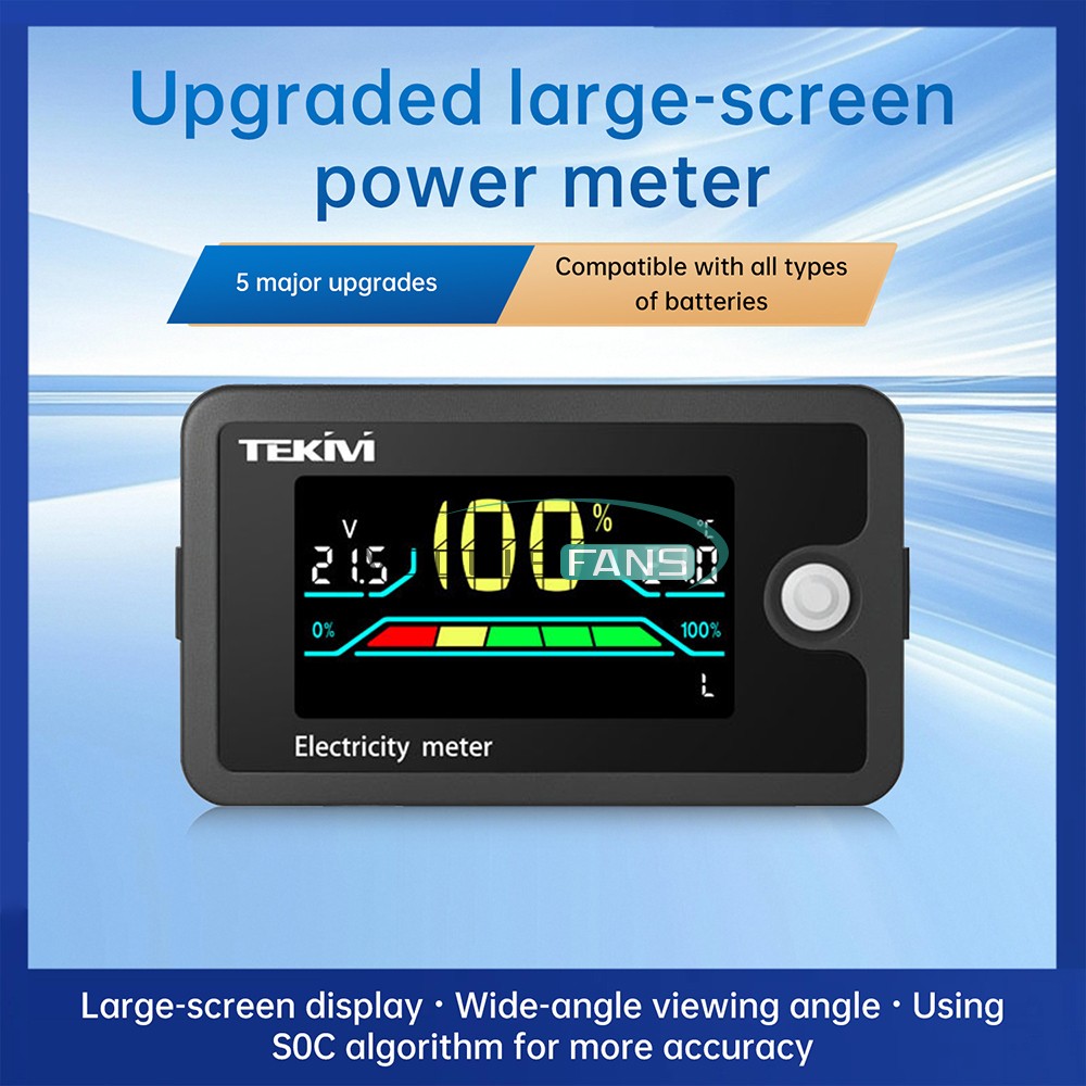 Digital Battery Capacity Monitor DC8-100V Battery Power Meter Voltage Tester